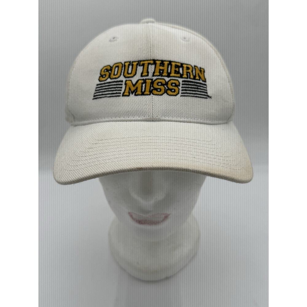 Y2K Nike Team Southern Miss Golden Eagles Hat White Adjustable Strapback Cap